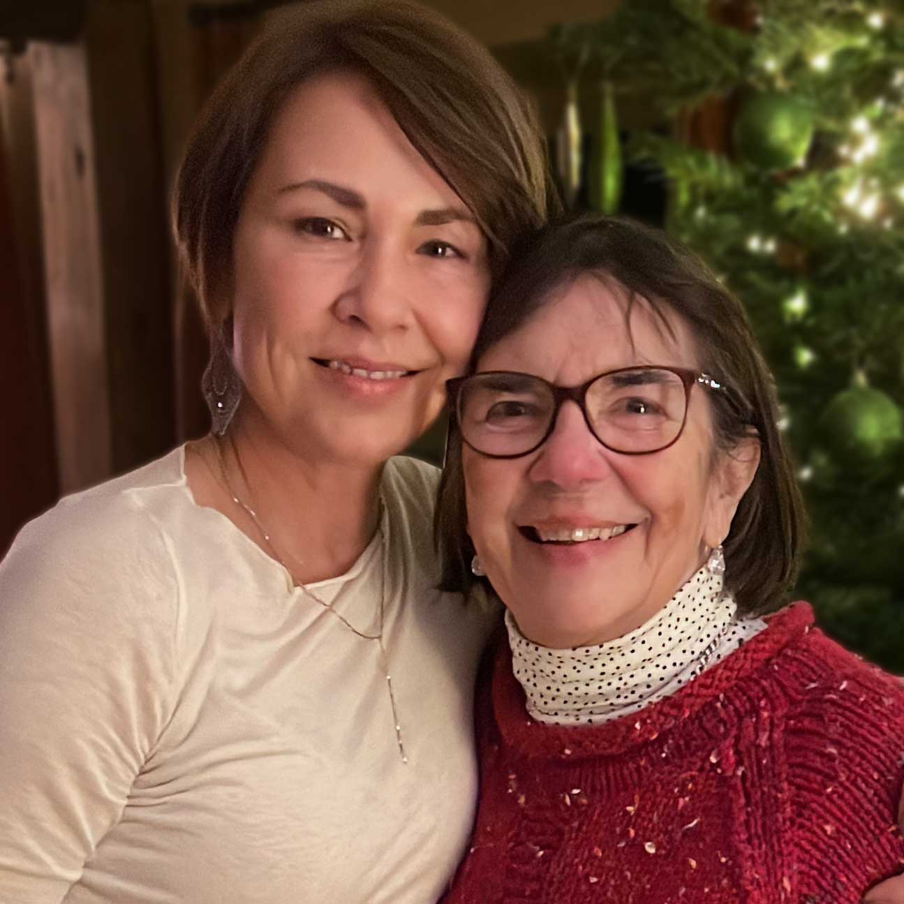 Jo Leonard with her aunt